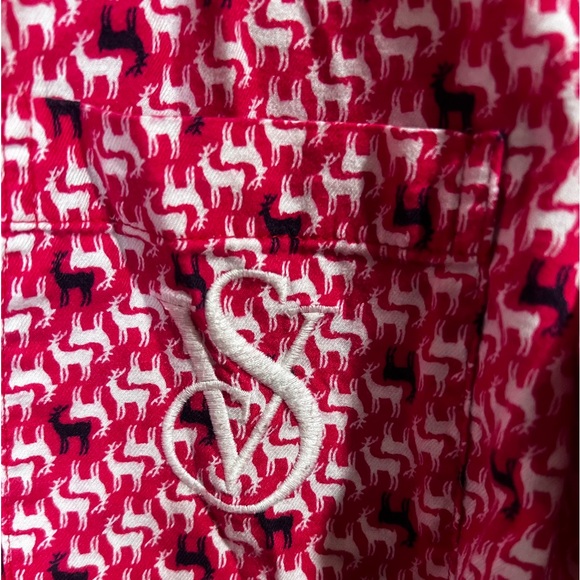 Victoria’s Secret the dreamer flannel pj set size sm deer 🦌 print red & black - Picture 7 of 13